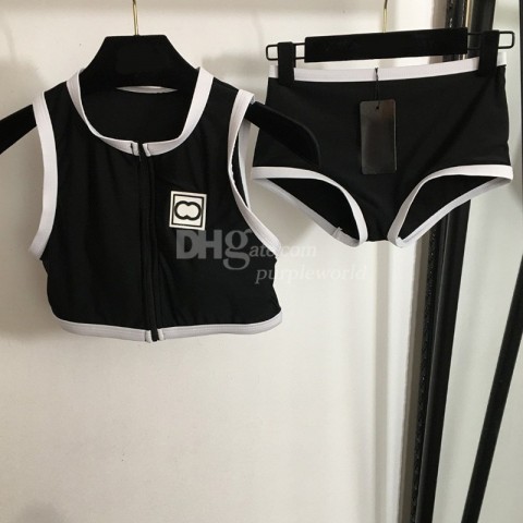 Summer Women's High Waist One Piece Swimwear with Embroidery