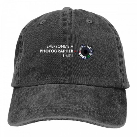 Photography Inspired Manual DSLR Lens Baseball Cap for Men