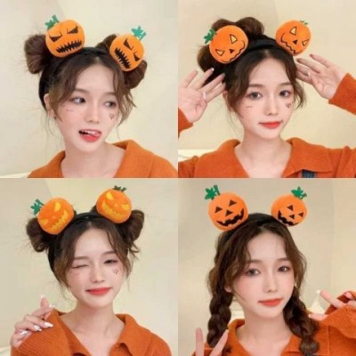 Cartoon Devil Pumpkin Headband for Halloween Fun - W241021