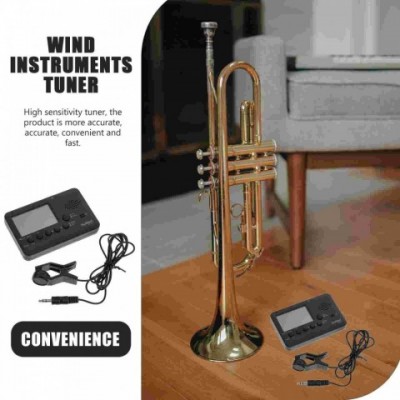 Wind Instrument Electronic Tuner for Clarinet Saxophone Flute Tuba Trumpet - Black