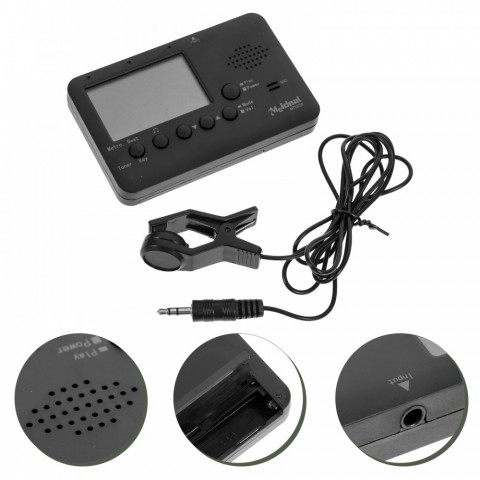 Wind Instrument Electronic Tuner for Clarinet Saxophone Flute Tuba Trumpet - Black