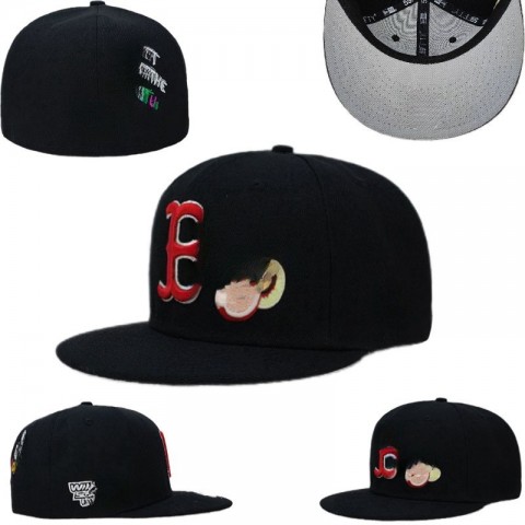 2024 Unisex Fitted Baseball Caps with Embroidered Logos and Patches