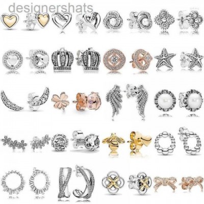 Stud Earrings in 925 Sterling Silver with Bee and Heart Design, Perfect Gift for Women