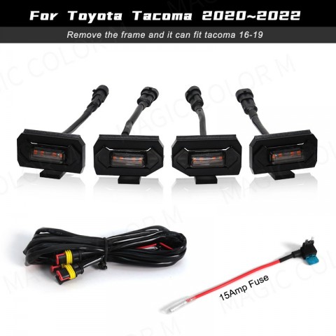 MAGIC COLORM 2020-2022 Toyota Tacoma Off Road & Sport LED Grille Lights - Black 4 Pcs