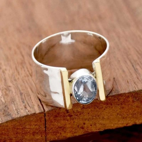 Vintage Zirconia Geometric Band Ring for Women - Trendy Holiday Jewelry