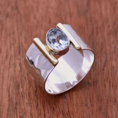 Vintage Zirconia Geometric Band Ring for Women - Trendy Holiday Jewelry
