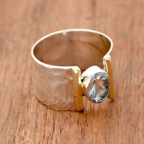 Vintage Zirconia Geometric Band Ring for Women - Trendy Holiday Jewelry