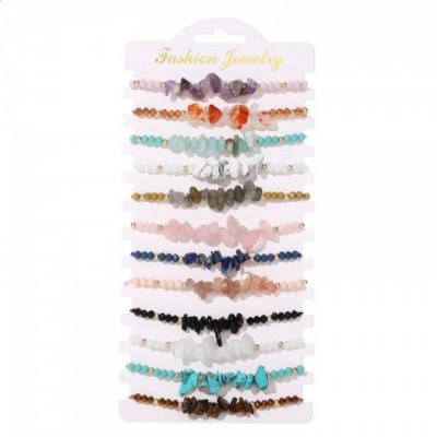 Hand-woven Natural Stone Beads Adjustable Charm Bracelet for Women