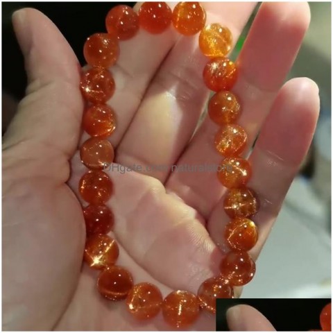 Beaded Natural Golden Sun Unisex Bracelet, Retro Luxury Drop Delivery Dhqu2