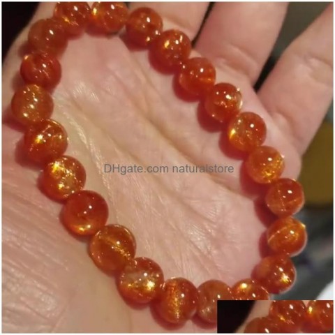 Beaded Natural Golden Sun Unisex Bracelet, Retro Luxury Drop Delivery Dhqu2