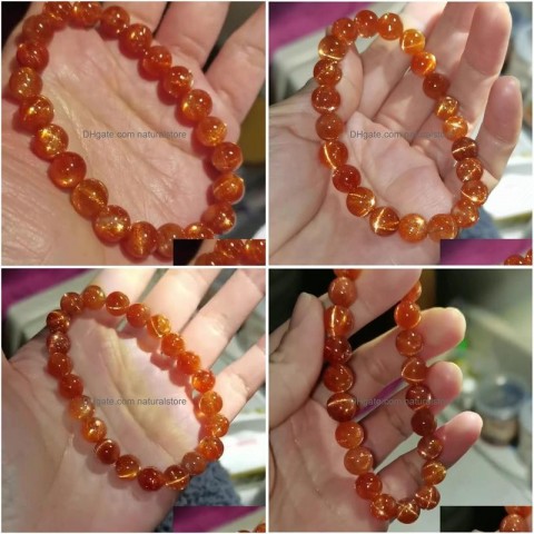 Beaded Natural Golden Sun Unisex Bracelet, Retro Luxury Drop Delivery Dhqu2