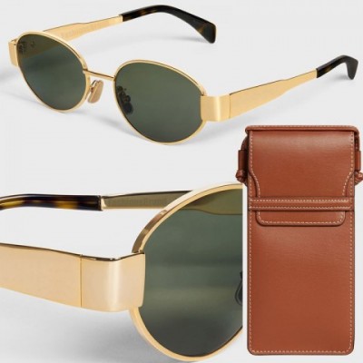 Luxury 10A Arc Sunglasses for Women - Green Lens, Alloy Frame, UV400 Protection