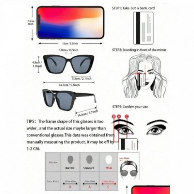 Sunglasses Cat Eye Plastic Frame for Men & Women - Fashionable Daily Shade Accessories