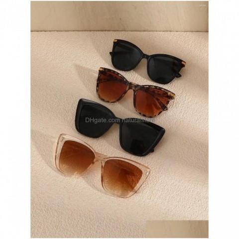 Sunglasses Cat Eye Plastic Frame for Men & Women - Fashionable Daily Shade Accessories