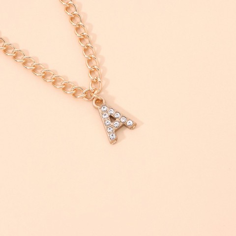 Letter A Rhinestoned Ankle Chain for Women, Stylish Geometric Beach Fashion