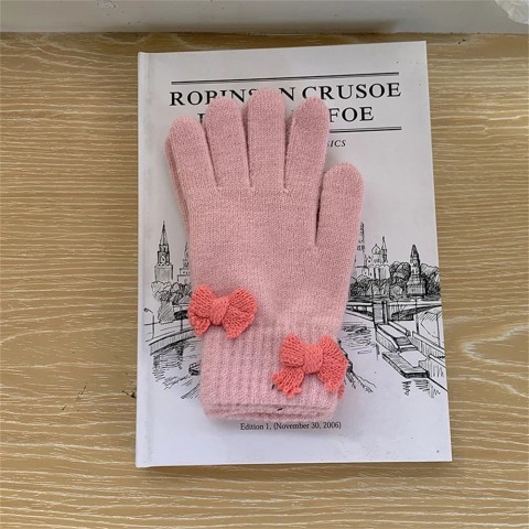 Warm Bamboo Fiber Full-Finger Gloves for Women