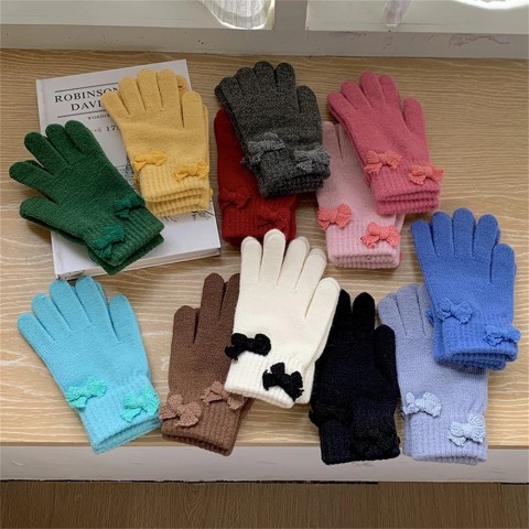 Warm Bamboo Fiber Full-Finger Gloves for Women