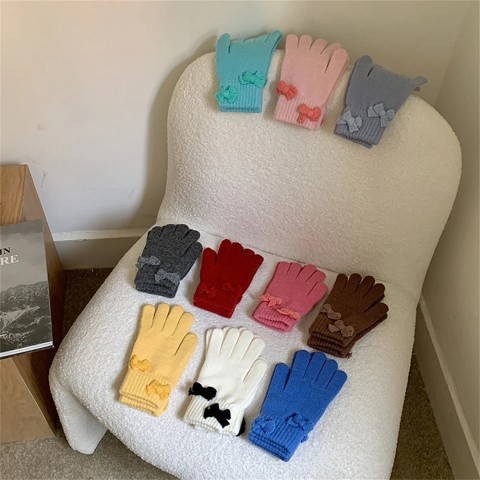 Warm Bamboo Fiber Full-Finger Gloves for Women