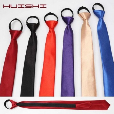Premium Men's Formal Neckties - Red, Dark Blue, Black Polyester Satin Ties for Wedding & Vintage Look