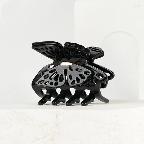 Luxury French Butterfly Hair Clips for Women - Parisian Design Claw Barrette