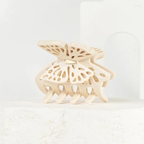 Luxury French Butterfly Hair Clips for Women - Parisian Design Claw Barrette