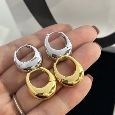 Elegant Women's Stud Earrings with Cubic Zirconia, 18K Gold Plated, Bohemian Style