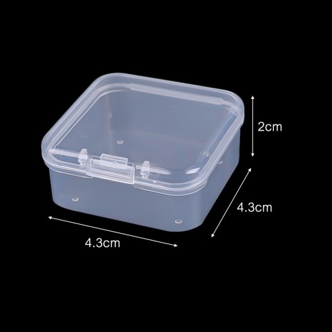 Clear Plastic Jewelry Boxes - 48 Packs with Hinged Lids for Craft Storage