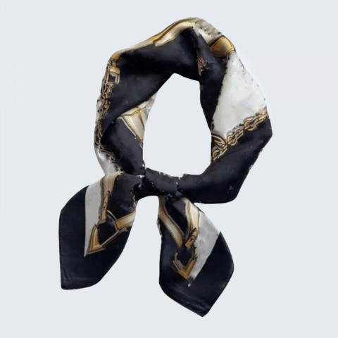 Luxury Silk Pashmina Scarf for Women with Letter Dot Design, 70cmx70cm