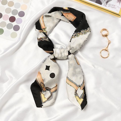 Luxury Silk Pashmina Scarf for Women with Letter Dot Design, 70cmx70cm