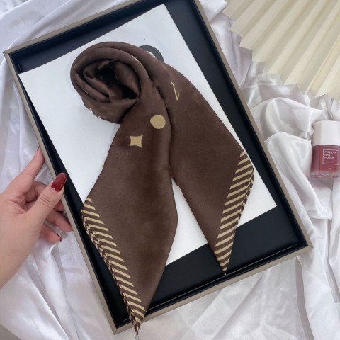 Luxury Silk Pashmina Scarf for Women with Letter Dot Design, 70cmx70cm