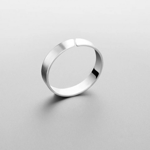 eManco Minimalist Men's Platinum Plated Mirror Ring - Fashionable Accessory