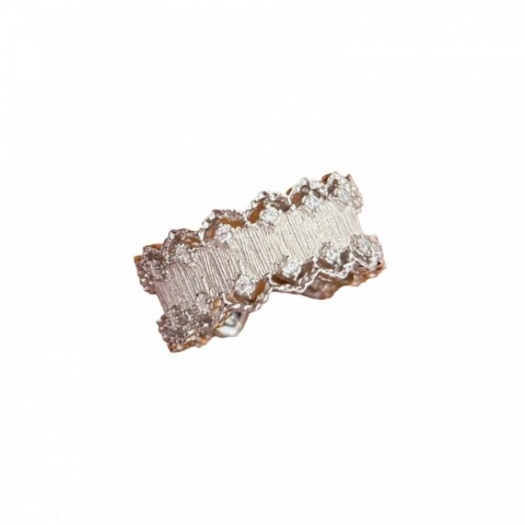 Pure Silver S925 Buchila Tira Lace Band Ring - Antique Style High-end Women Jewelry