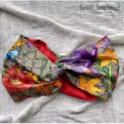 Luxury Women's Silk Floral Headbands - Elastic Scarf Hair Accessories for Travel