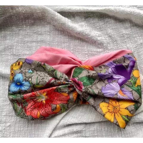 Luxury Women's Silk Floral Headbands - Elastic Scarf Hair Accessories for Travel