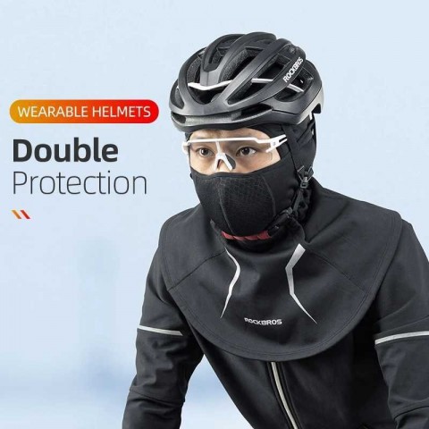 ROCKBROS Unisex Thermal Cycling Balaclava, Detachable Windproof Face Mask W241008