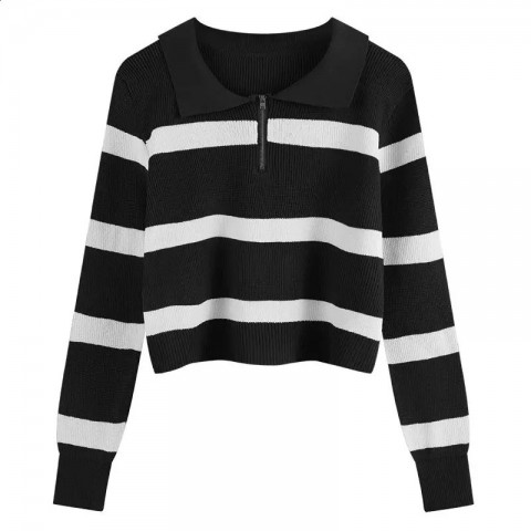 Womens Stylish Loose Fit Polyester Batwing Sleeve Knit Sweater for Office
