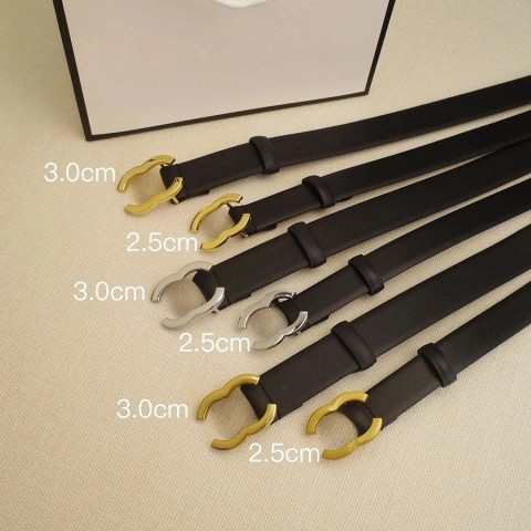 Designer Leather Belts for Men and Women - Adjustable Smooth Buckle