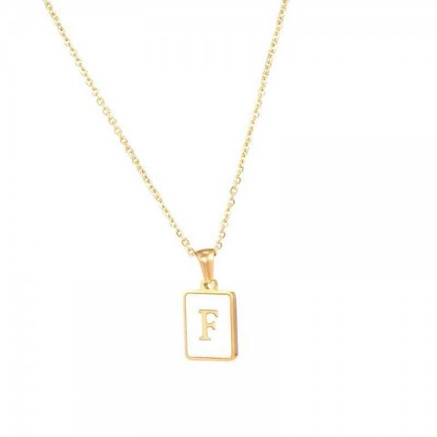 Elegant Mother of Pearl Stainless Steel Pendant Necklace J240712