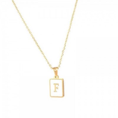 Elegant Mother of Pearl Stainless Steel Pendant Necklace J240712