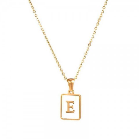 Elegant Mother of Pearl Stainless Steel Pendant Necklace J240712