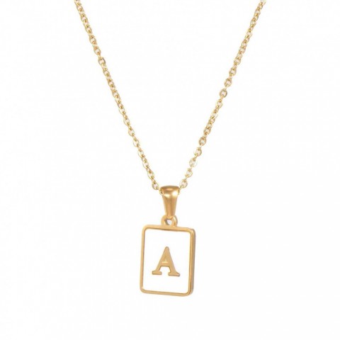 Elegant Mother of Pearl Stainless Steel Pendant Necklace J240712
