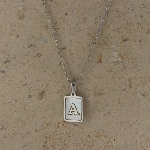 Elegant Mother of Pearl Stainless Steel Pendant Necklace J240712