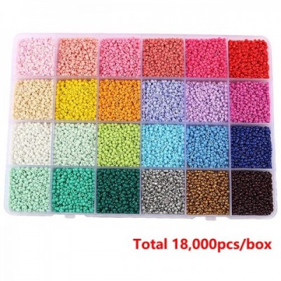 7500 Pieces 2mm Crystal Glass Seed Beads Kit for Women DIY Jewelry Making