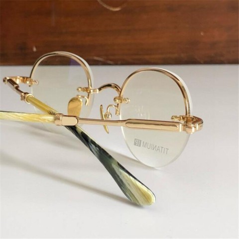 New Fashion Optical Metal Half-Rim Glasses with Clear Lenses - Unisex Retro Style