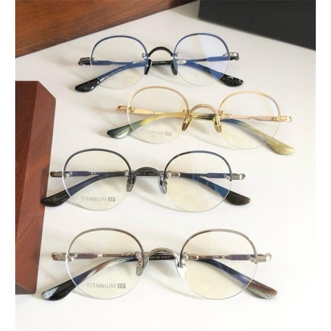 New Fashion Optical Metal Half-Rim Glasses with Clear Lenses - Unisex Retro Style