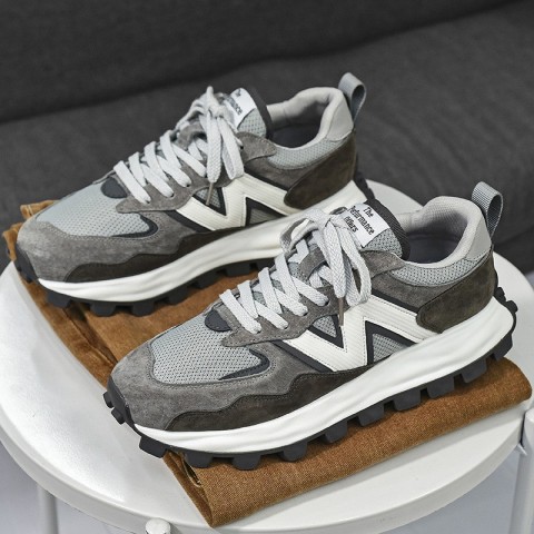 New Arrival 2025 Men's Breathable Running Sneakers - Green Khaki Gray Size 39-44