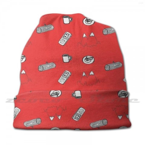 Cherry Pie Elastic Beret - Soft Unisex Knit Cap with Personalized Pattern
