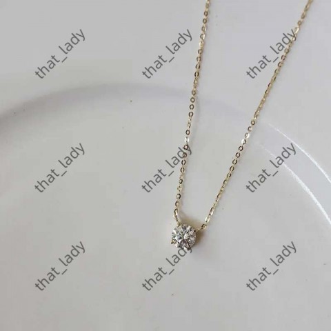 2024 Choucong Moissanite Solitaire Pendant, 6mm White Gem, Sterling Silver Chain, Women's Fashion Necklace