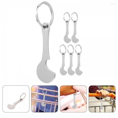 Silver Shopping Cart Tokens Keychains for Boys - Universal Trolley Insert Coins