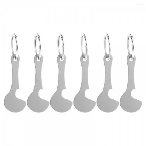 Silver Shopping Cart Tokens Keychains for Boys - Universal Trolley Insert Coins